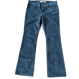 Gap Vintage Straight Ultra Low Rise Cords Teal Blue